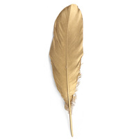 15-20cm pulvérisé or argent plume d'oie métallique pointe d'or plume d'oie pour bricolage artisanat ou Costume de carnaval