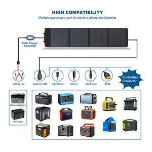 Bộ máy phát điện năng lượng mặt trời 1200W, máy phát điện di động ngoài trời với tấm pin mặt trời 200W - Product Image 5