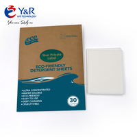 Bandes de lessive jetables biodégradables écologiques à faible mousse pour peaux sensibles, format solide