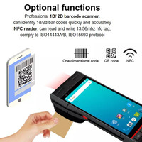PDAs resistentes 4G Wifi 1D 2D QR Escáner de inventario de código de barras Terminal DE DATOS Computadora móvil de mano Android PDA con huella digital
