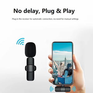 Micrófono Lavalier Inalámbrico Profesional Mini C para iPhone y Android, Cancelación de Ruido, Sonido Nítido, Grabación de Entrevistas en Vivo - Product Image 2