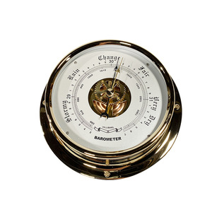 Baromètre marin IMPA370246, baromètre atmosphérique à coque en cuivre avec horloge des marées - Product Image 5