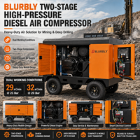 Compresseur d'air à vis diesel portable 29m³/min 1030CFM 23Bar avec moteur Cummins pour le forage DTH dans l'exploitation minière