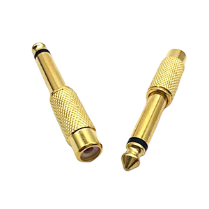 Mạ Vàng 6.35Mm Nam Mono Cắm Để RCA 6.5 Nữ Jack Âm Thanh Adapter Kết Nối Âm Thanh Adapter Chuyển Đổi Cắm - Product Image 1