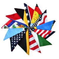 Vente en gros de bandanas en coton doux, coupe-vent, de haute qualité, avec drapeaux du Honduras, de la Sainte-Kitts-et-Nevis, de Dominique, d'Antigua-et-Barbuda, foulard carré