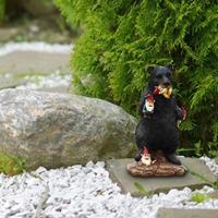 Nouveaux produits innovants pour l'importation grand ours statue ours noir figurine résine maison statue