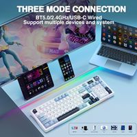 Clavier mécanique sans fil avec logo personnalisé AULA S98 Clavier de jeu échangeable à chaud