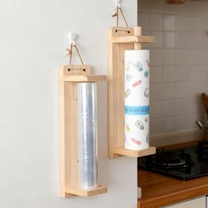<b>Kitchen</b> <b>paper</b> towel holder, solid wood, simple <b>paper</b> towel holder, <b>paper</b> holder, cling film hanger, <b>paper</b> support, tableware - Product Image 1