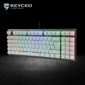 2023 OEM RGB Hintergrund beleuchtung Gaming Mechanische Tastatur Für PC Gamer 92 Tasten Wired Gaming Mechanical mit Multimedia-Tasten