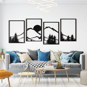 Decoración de pared esculturas 3D abstracto <span class=keywords><strong>minimalista</strong></span> sala de estar colgante Metal acentos modernos lujo hogar decorativo arte decoración de pared - Product Image 2