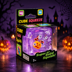 Juguete de Halloween en forma de cubo, sólido y apretable, con ojos aterradoros, calabaza, fantasma, murciélagos, regalo de Halloween - Product Image 6