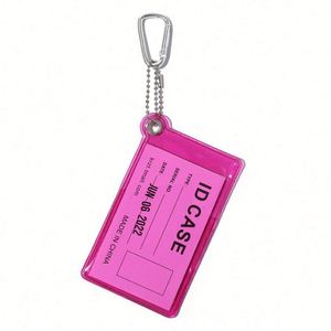 Custom Soft PVC <b>ID</b> Name Badge Card <b>Holder</b> with Fashionable Keychain Strap - Product Image 1