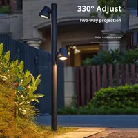Lampe solaire en aluminium pour jardin, à brancher, LED rotative avec un angle de faisceau de 360° pour pelouse, terrasse, cour, indice de protection IP65