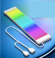 Kit Kabel Ekstensi PSU ARGB Bercahaya untuk Dekorasi Casing Komputer Desktop Bajeal, ATX 24Pin GPU Dual 8-Pin Strip Lampu Neon