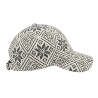 Casquette de baseball rétro en mélange de laine jacquard, bicolore, 6 panneaux, style vintage Oxford, personnalisable avec broderie, unisexe, motif feuille sportif