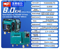 Tragbarer 3,5KW 6,5KW 8KW Leiser Diesel-Inverter-Generator Einzylinder Viertakt Stromversorgung für Zuhause Wohnwagen Outdoor-Nutzung