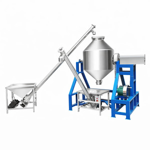 Mélangeur automatique à double cône en acier inoxydable, convoyeurs à double vis, capacité de 400 L, machine à mélanger les poudres, mélangeur rotatif pour les plastiques - Product Image 1