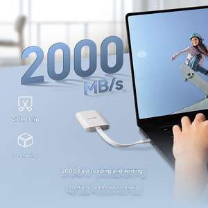 オリジナル Lexar ES5 ポータブルSSD USB3.2 1TB Type-C 2000MB/s読み込み速度 USB 3 NVMeインターフェース PCデスクトップ用 2TB 中古 - Product Image 5