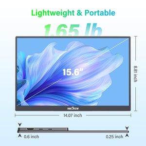 <span class=keywords><strong>Monitor</strong></span> Portatile 2K 1440P da 15,6 Pollici 60Hz QHD IPS Schermo Esterno con Supporto e Custodia in Pelle per Telefono <span class=keywords><strong>Samsung</strong></span>, Laptop e Gaming - Product Image 3