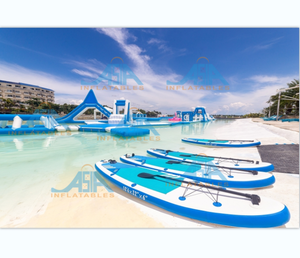 Parc aquatique gonflable commercial/nouveau parc aquatique de conception/parcours d'obstacles gonflable de défi de ligne droite à vendre - Product Image 2