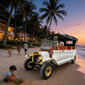 Sokakta Kullanıma Uygun 48V Elektrikli Vintage Golf Arabası Klasik Gezi Servis Otobüsü Özel Taşıma - Product Image 1