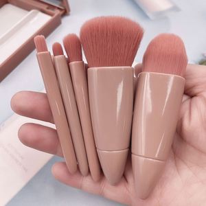 2024 New Products Your Logo High Quality Portable Cosmetic Brush With Mirror Travel Makeup Brushes Set - Product Image 1