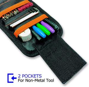 Braccialetto <span class=keywords><strong>magnetico</strong></span>-<span class=keywords><strong>bracciale</strong></span> da uomo e da donna con 20 potenti magneti per contenere viti, chiodi e punte da trapano - Product Image 4