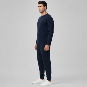 <b>Men's</b> Loungewear cotton <b>pajamas</b> <b>for</b> <b>men</b> Long Sleeve 2 Piece <b>Set</b> Athletic Sweatpants Casual Custom Loungewear Wholesale factory - Product Image 3
