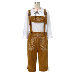 Men's Oktoberfest Overalls Bavarian Traditional Folk Beer Suit Strappy Pants Size M Polyester Fiber Embroidery Spring 2025 - Product Image 2