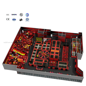 <span class=keywords><strong>Parque</strong></span> Infantil Interior de PVC con Temática de Lava Roja BAIHE con Trampolines, Capacidad Máxima >500 kg para Escuelas y Jardines de Infancia - Product Image 1