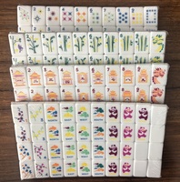 Jeu de Mahjong Américain Moderne à Motif Panda, 160 Pièces, en Acrylique Écaille de Tortue à 2 Couches, Pliable de Qualité Supérieure, Idéal pour Cadeaux et Événements Sociaux
