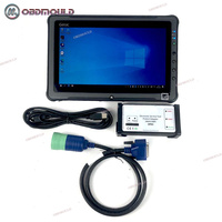 F110 TABLET + 380002884 Adaptador de protocolo DPA5 Kit de diagnóstico Herramienta de servicio electrónico Motor diésel Diagnóstico de servicio electrónico