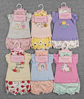 Ensembles de Vêtements d'Été pour Bébés en Gros 0-24 Mois, Lot de 3 Pièces avec Bandeau, Motif Floral en Coton, Style Européen-Américain