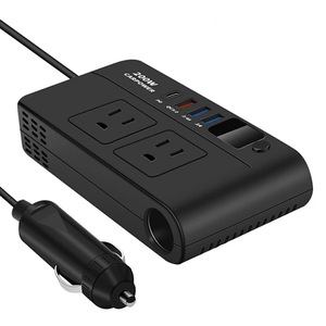 Car Inverter <strong>DC</strong> <strong>12V</strong> <strong>AC</strong> 110V/220V 200W Dual Output Type-C USB Fast Charging Auto Converter EU Socket Power <strong>Adapter</strong> - Product Image 1