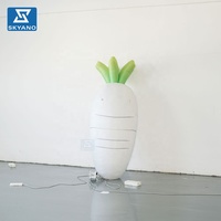 Modèle de radis gonflable géant pour la publicité commerciale en extérieur, décoration, accessoire de légume gonflable