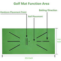 Tapis de balançoire de golf 12 "X 24" Aides à l'entraînement Détection au bâton et frappe correcte Mini tapis de pratique de golf