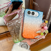 Coque transparente effet vague froissée dégradée pour iPhone 18 Fold