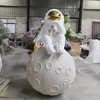 Sıcak satış yeni tasarım fiberglas heykeli astronot reçine