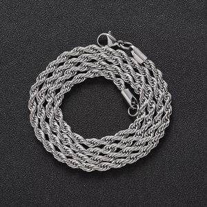 Chaîne de 4 mm, bijoux hip-hop, collier tendance pour homme en acier inoxydable, chaîne plaquée or, collier polyvalent Tanjing Fashion Lijing - Product Image 4