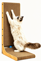 Griffoir vertical pour chat avec carton ondulé détachable, un grattoir spécial pour les griffes des chats
