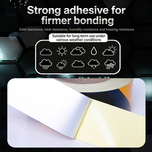 Ruban de signalisation routière réfléchissant en acrylique, PVC simple face, imperméable, auto-adhésif, haute visibilité, pour poteaux de délimitation de circulation et sécurité routière - Product Image 2