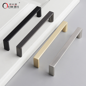 Oukali thời trang hiện đại Đồ nội thất tủ xử lý phòng tắm nhà bếp Matt Hợp kim kẽm đen ngăn kéo kéo xử lý - Product Image 5