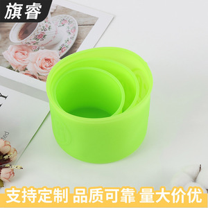 Green Silicone Cake Mold Cylindrical Baking Tool Dishwasher Safe Single Piece - Product Image 3