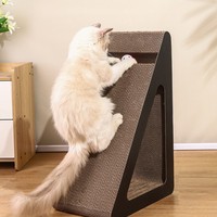 Planche à gratter verticale en papier ondulé Triangle Cat Scratcher Toy Résistant à l'usure