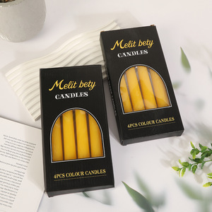 <span class=keywords><strong>Velas</strong></span> Cónicas de Cera de Abeja Amarilla Personalizadas de Fábrica, <span class=keywords><strong>Velas</strong></span> Votivas Personalizadas sin Humo, Románticas para el Día de San Valentín, Decoración del Hogar - Product Image 3