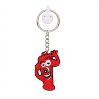 Porte-clés en PVC personnalisé, petit pendentif de poupée, vente en gros, porte-clés de voiture, accessoire mignon de dessin animé d'anime