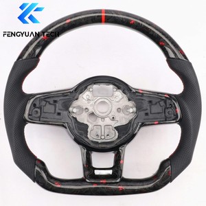 Volante de Fibra de Carbono Forjado Personalizado para Volkswagen VW Led Mk7 GTI Golf R VW 17 St Jetta con Palancas de Cambio <span class=keywords><strong>Gli</strong></span> Mpi R400 2016 - Product Image 6