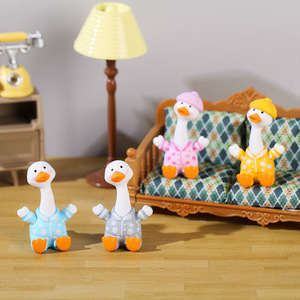 Resin Duck Figurine Cartoon Animal Craft Home Desktop Decoration <b>Miniature</b> Artistic Decor For Room Or Car - Product Image 2