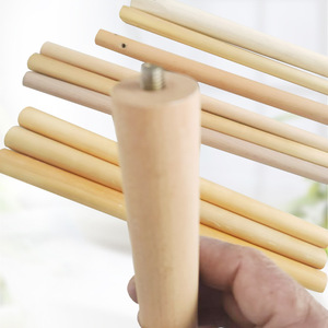 Patas de Silla de Madera Maciza, Varillas Redondas de Pino para Muebles DIY, Fácil Instalación, Estilo Moderno y Simple - Product Image 1