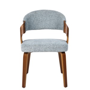 Modern <b>Bentwood</b> Frame Dining <b>Chair</b> with Fabric Upholstery Durable Strong for Bedroom Outdoor Restaurant Living Room Furniture - Product Image 1